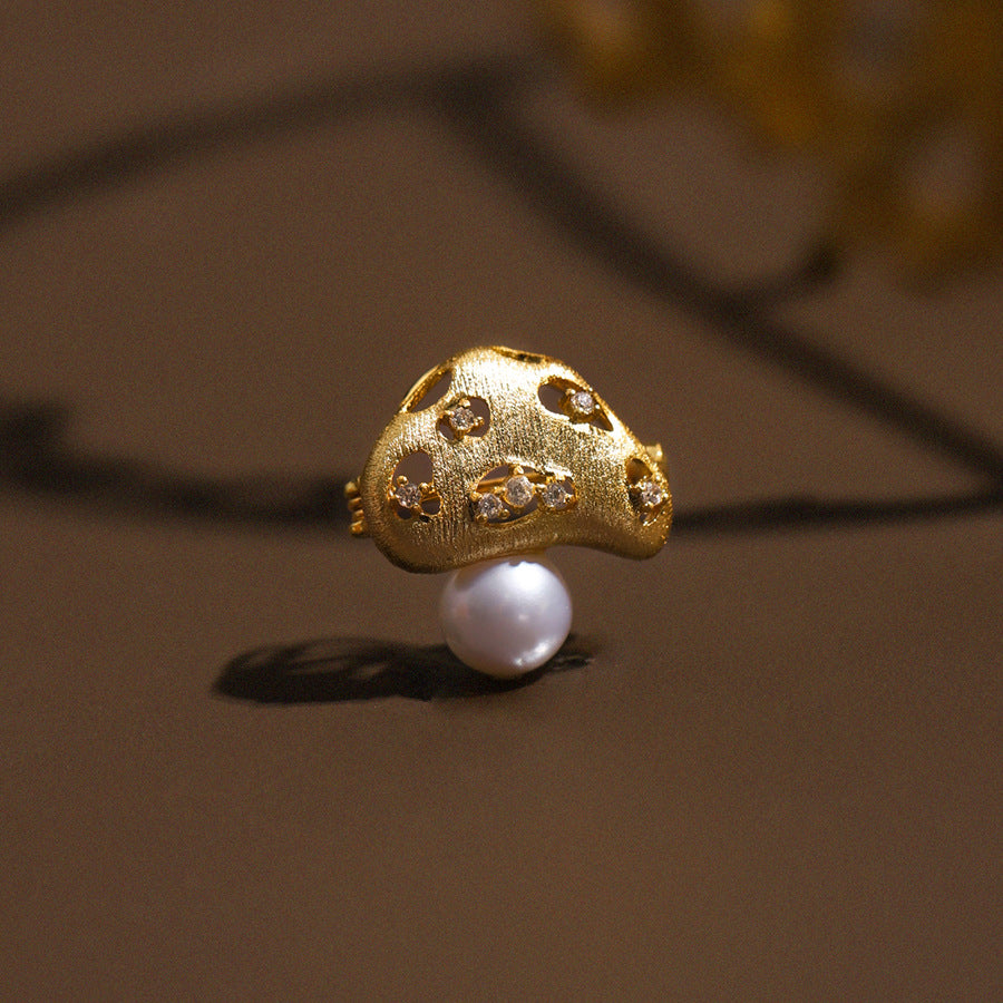 Mini Mushroom Brooch