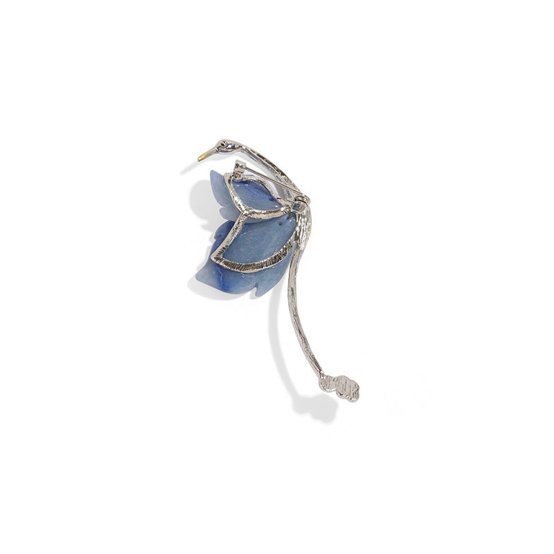 Celestial Crane Bloom Brooch