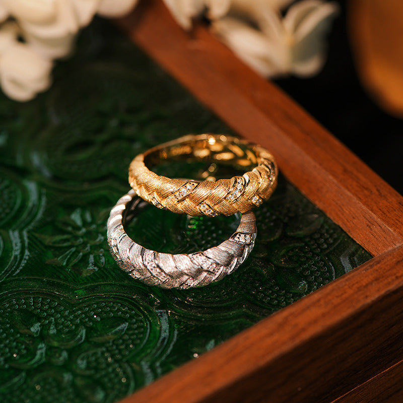 Golden Braided Band Ring