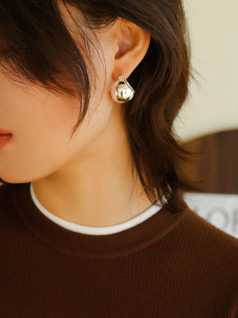 Halo Bell Dome Hoop Earrings