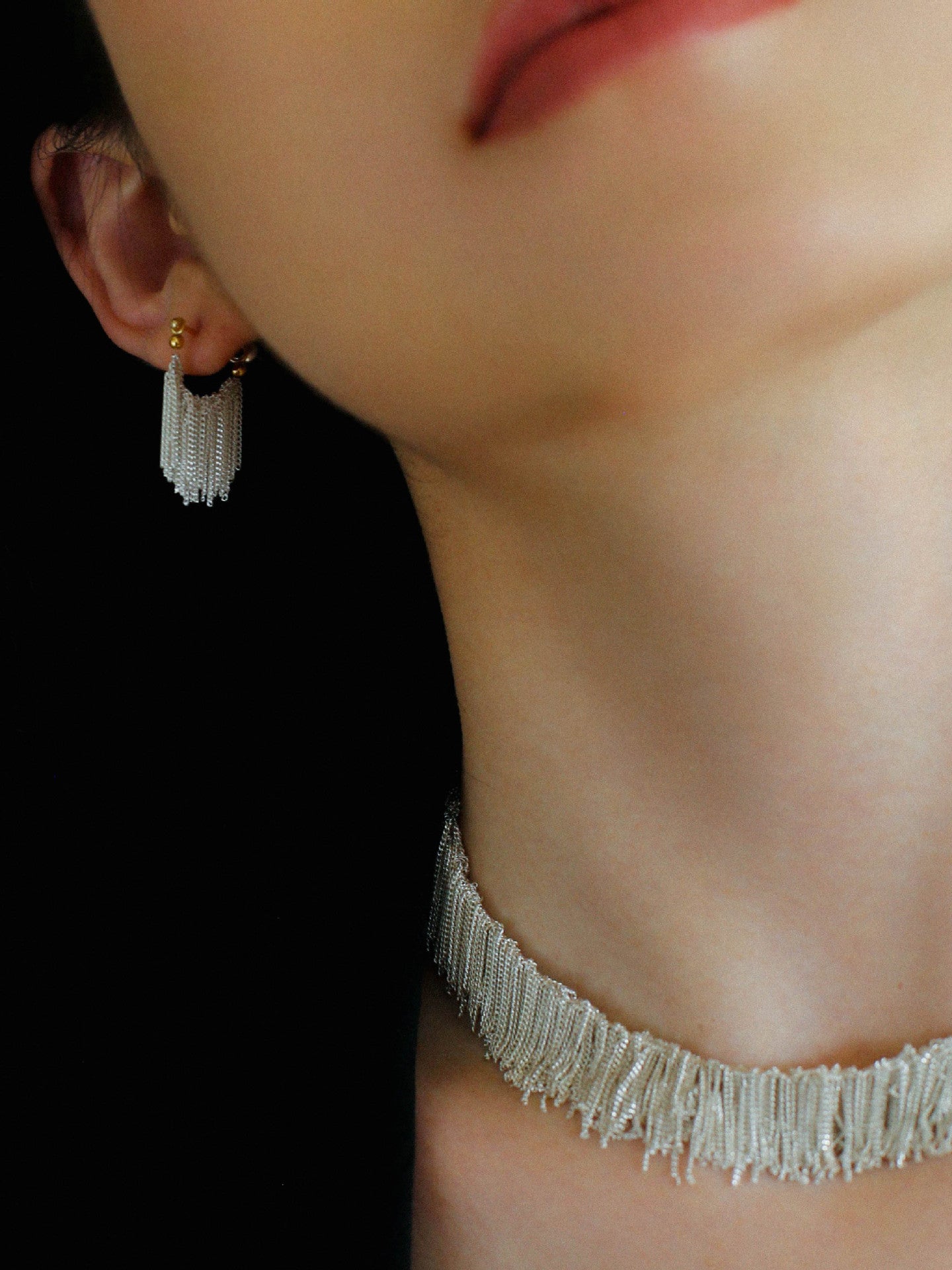 Milky Way 925 Silver Tassel Drop Earrings