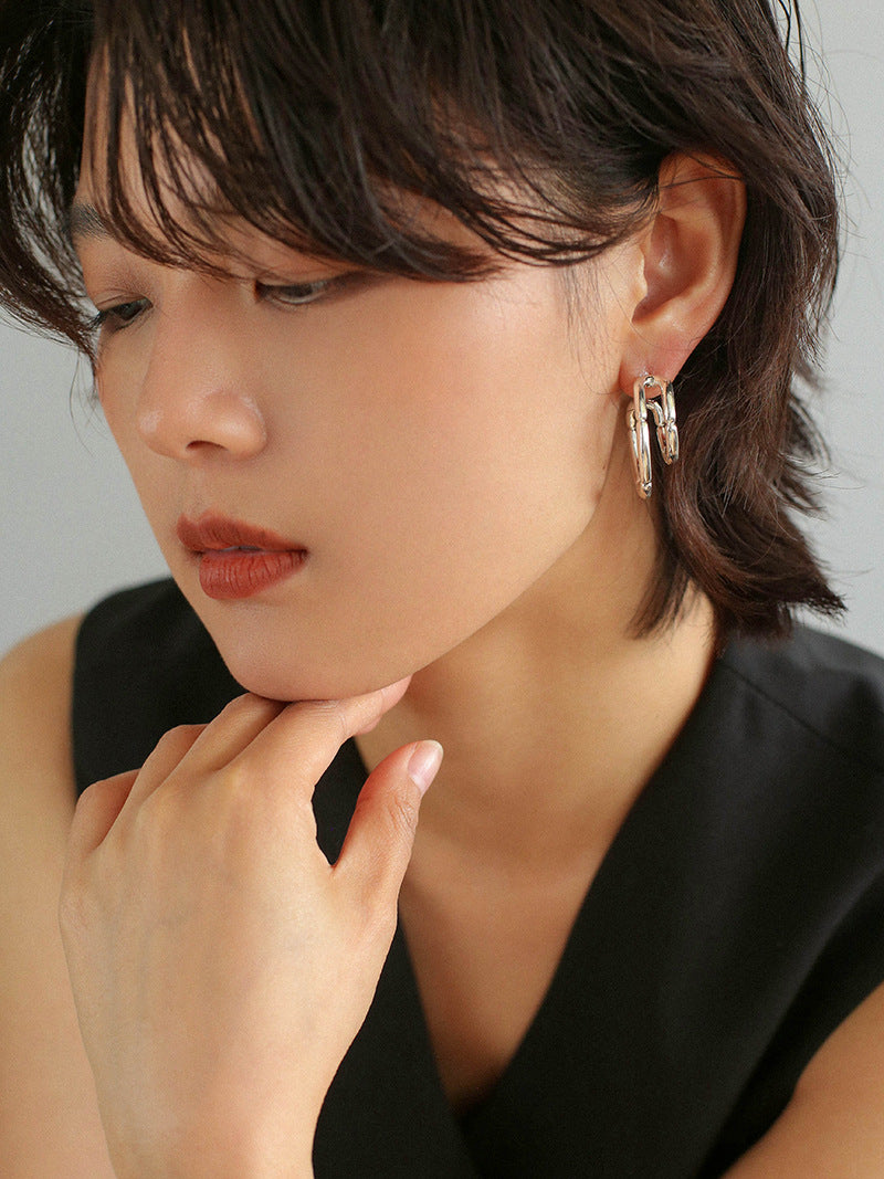 Chunky Bamboo C-Hoops