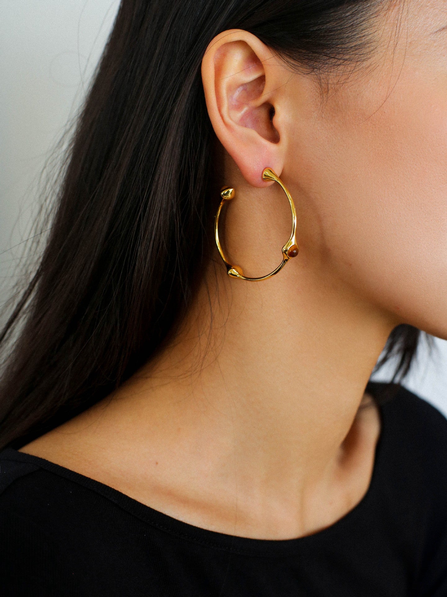 Gem Orbit Hoop Earrings