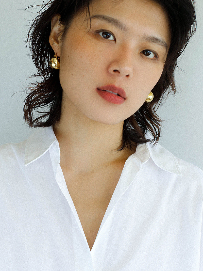 Halo Bell Dome Hoop Earrings