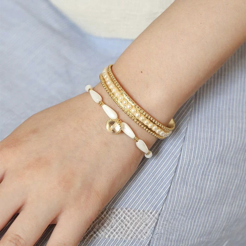 Summer Shell Acorn Charm Bracelet