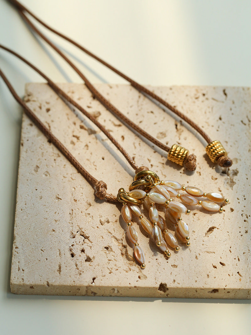Handwoven Shell Beaded Necklace