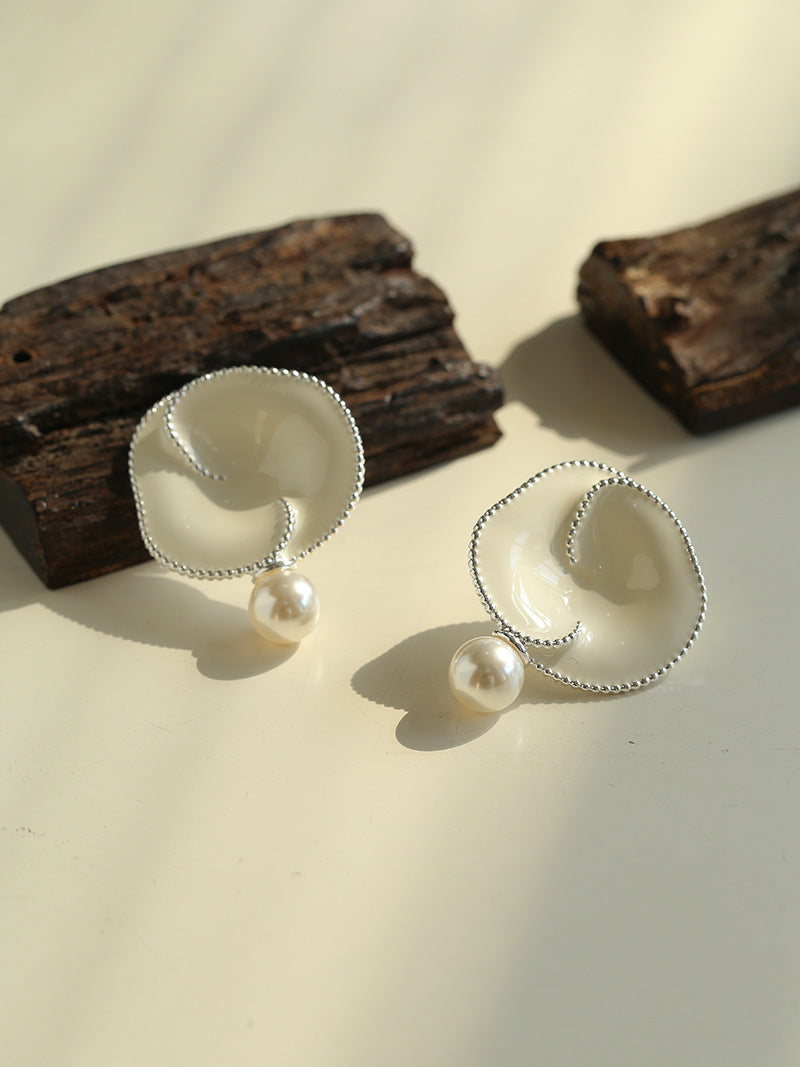 Twilight Bloom Enamel Earrings