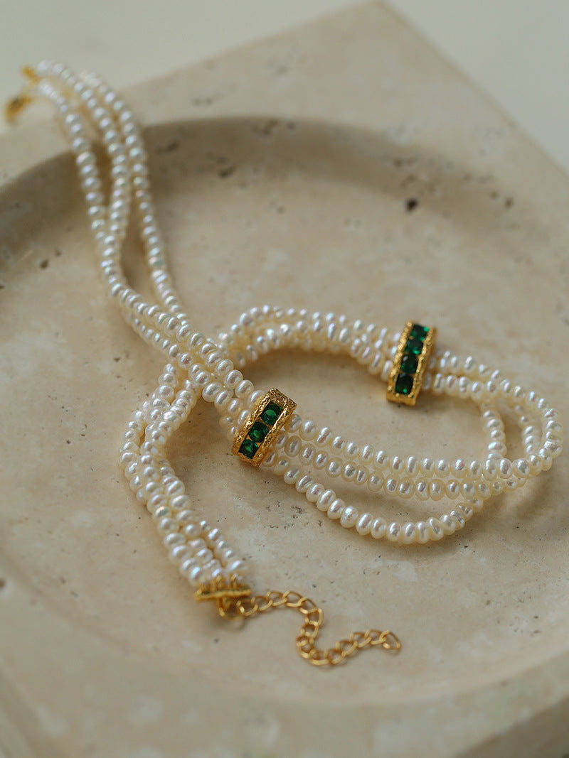 Triple Layer Seed Pearl Necklace