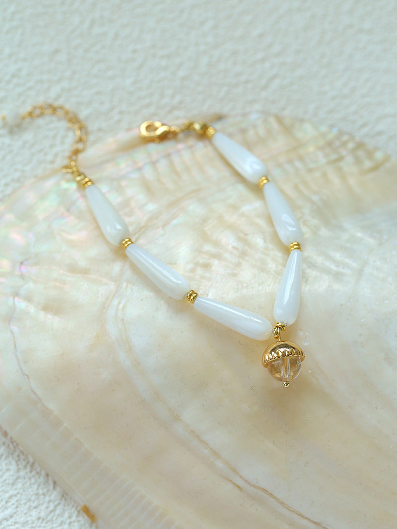 Summer Shell Acorn Charm Bracelet