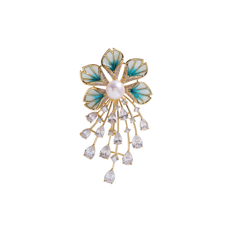 Bauhinia Pearl Brooch