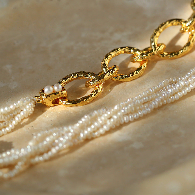 Gilded Grace Pearl Choker