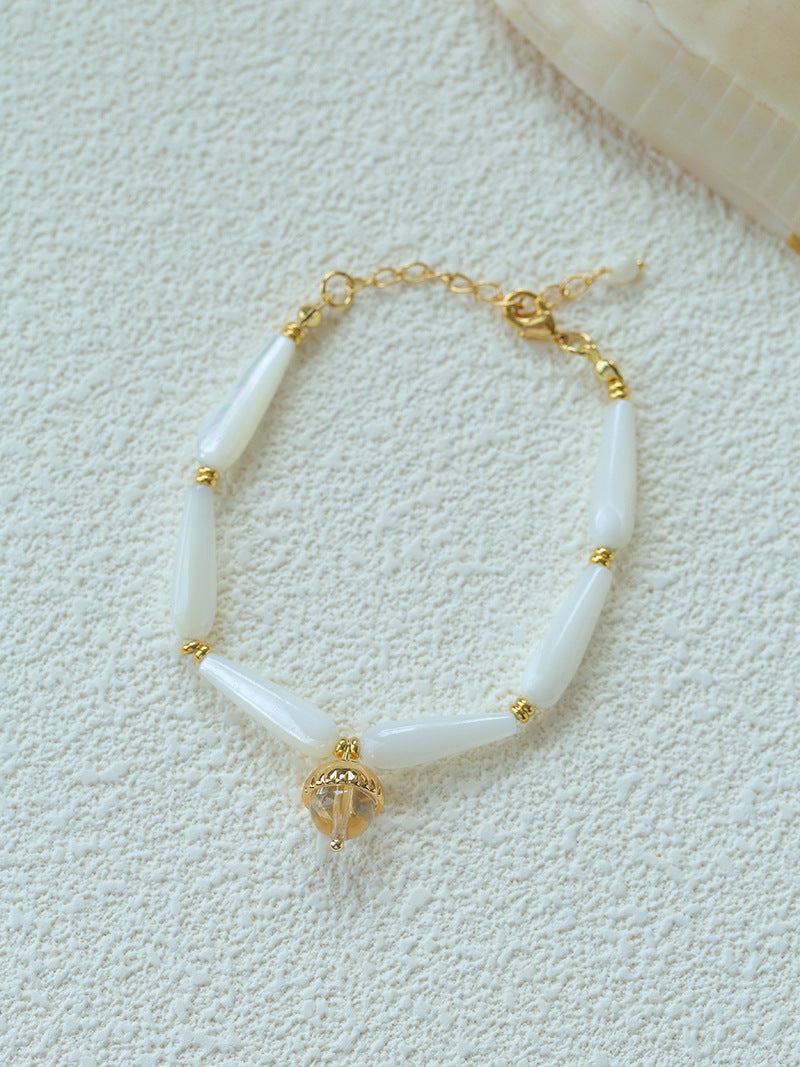 Summer Shell Acorn Charm Bracelet