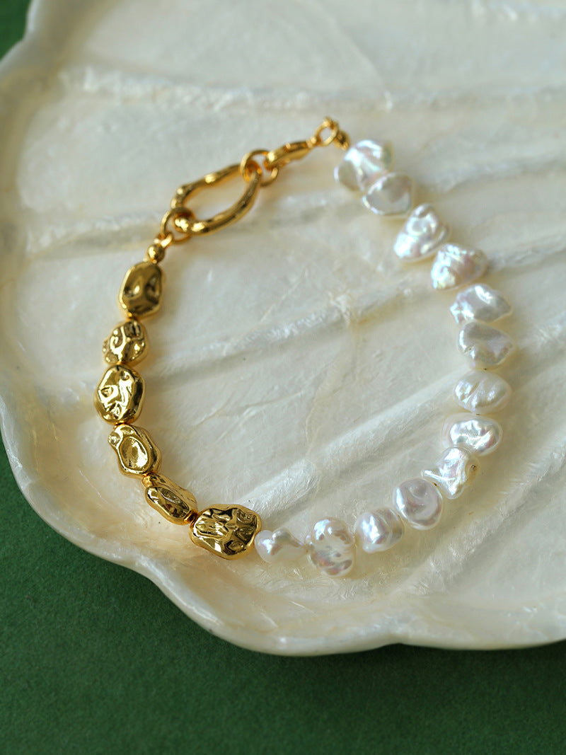 Petal Link Baroque Pearl Bracelet