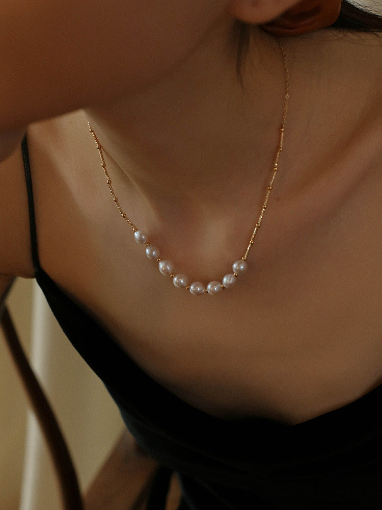 Baroque Pearl Twisted Chain Necklace