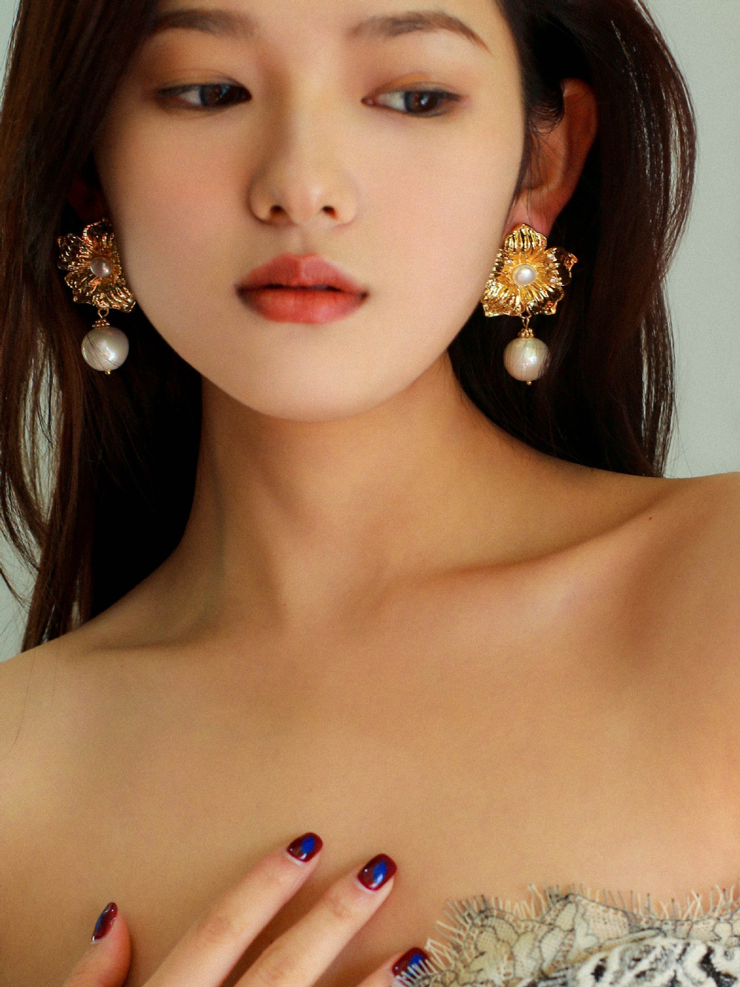 Golden Petal Harmony Earrings