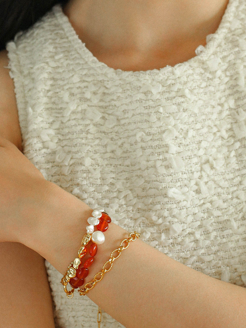 Petal Link Baroque Pearl Bracelet