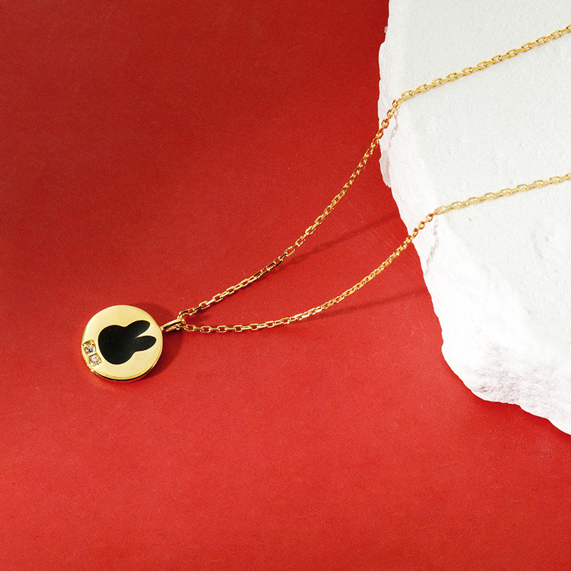 Lucky Bunny Medallion Necklace