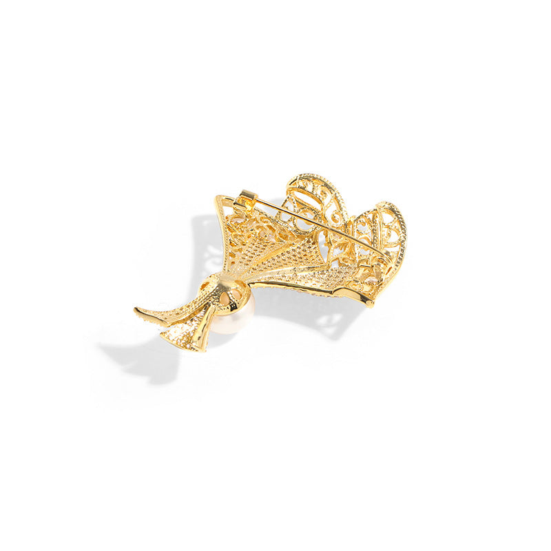 Golden Lace Bloom Brooch