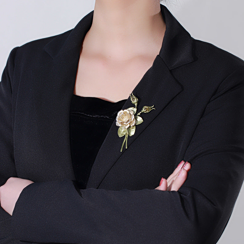 Champagne Rose Brooch