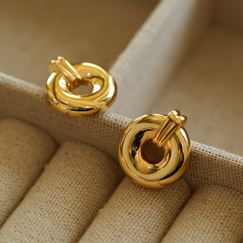 Classic Metal Donut Earrings