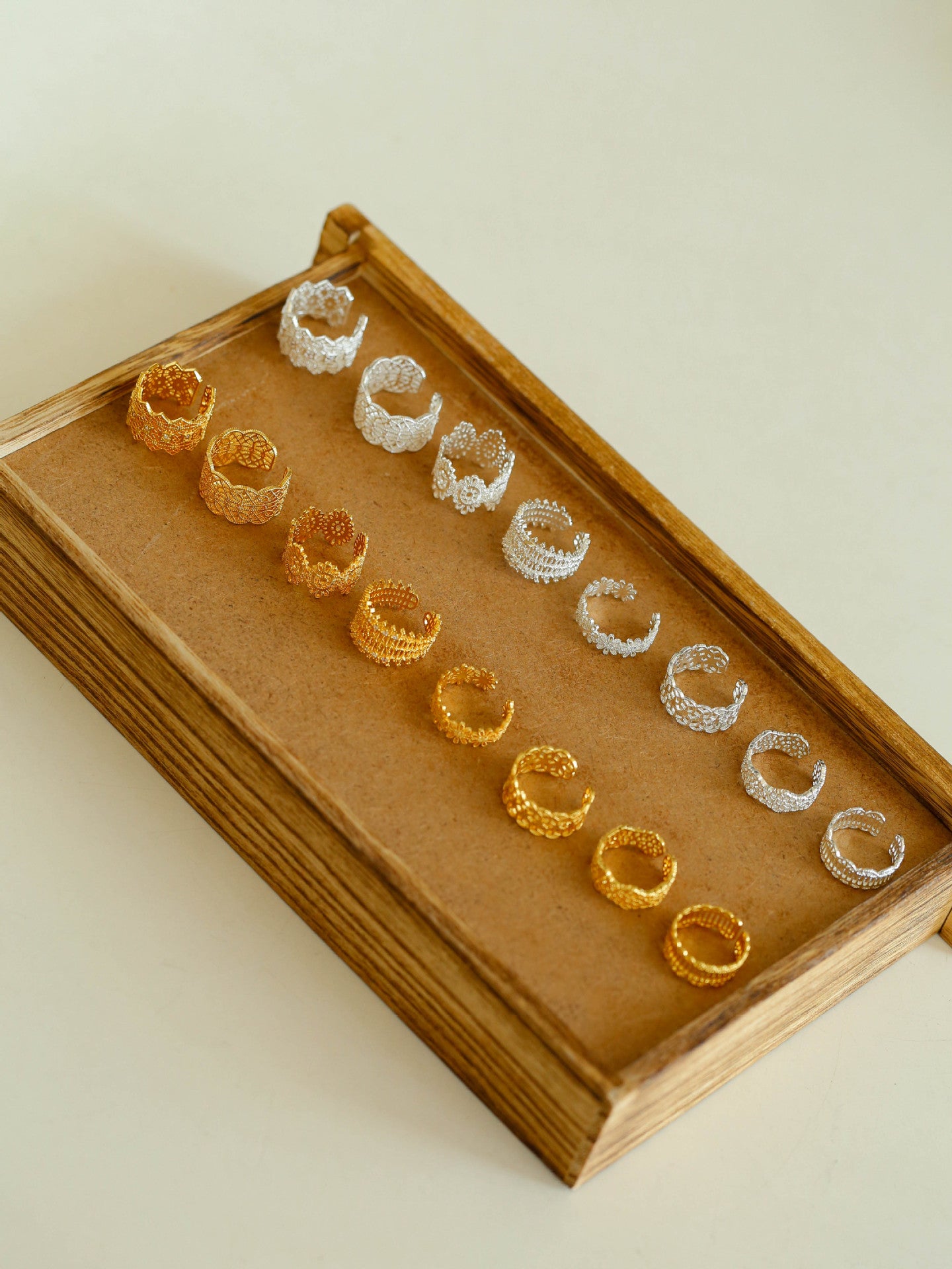 Lace Reverie Adjustable Rings Collection