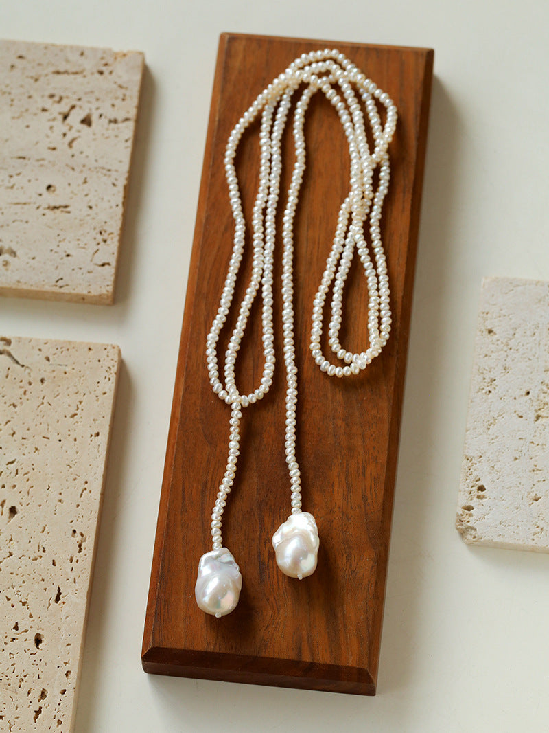 Baroque Pearl Strand Long Necklace