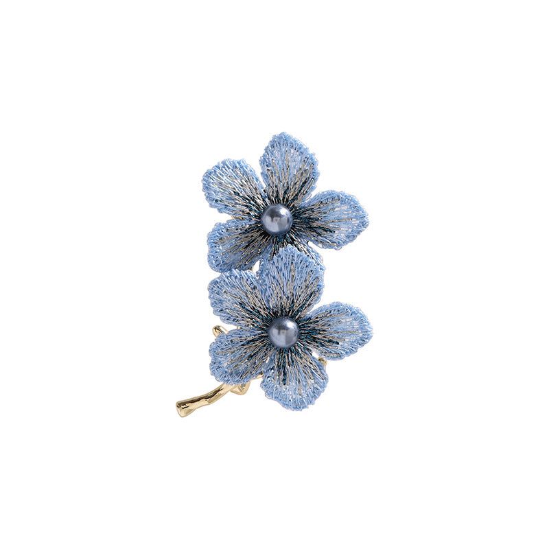 Blue Orchid Brooch
