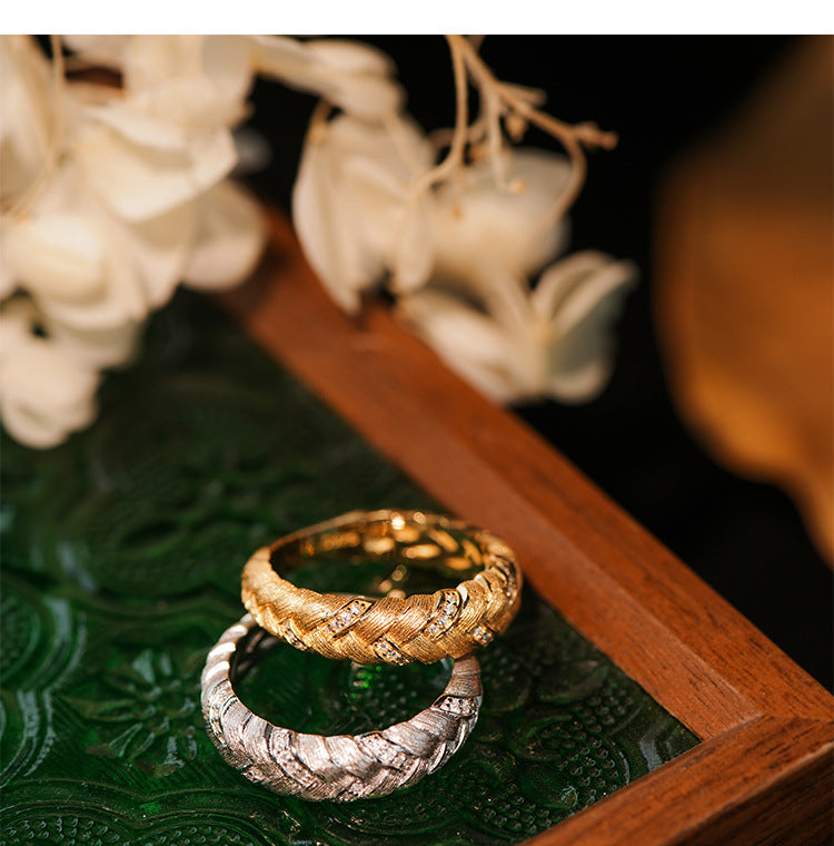 Golden Braided Band Ring