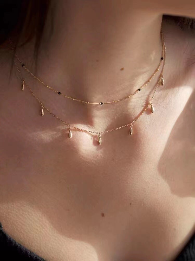 Teardrop Charm Chain Choker