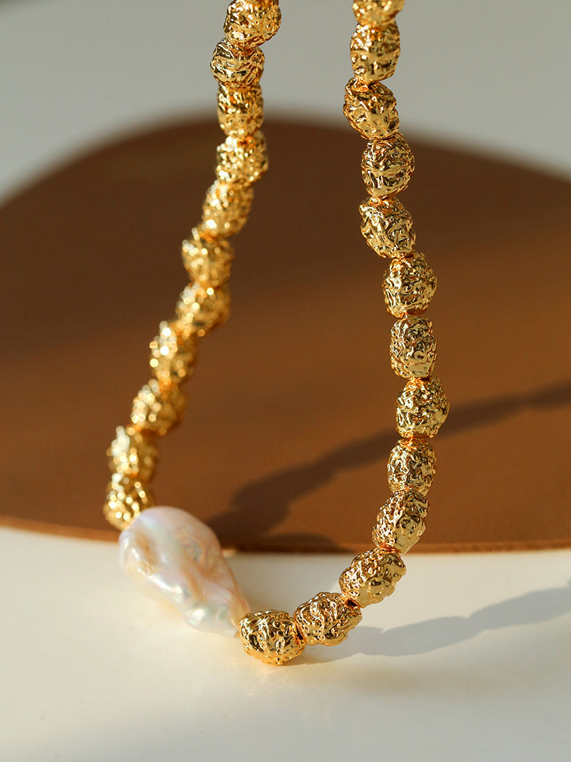 Statement Large Baroque Pearl Bracelet