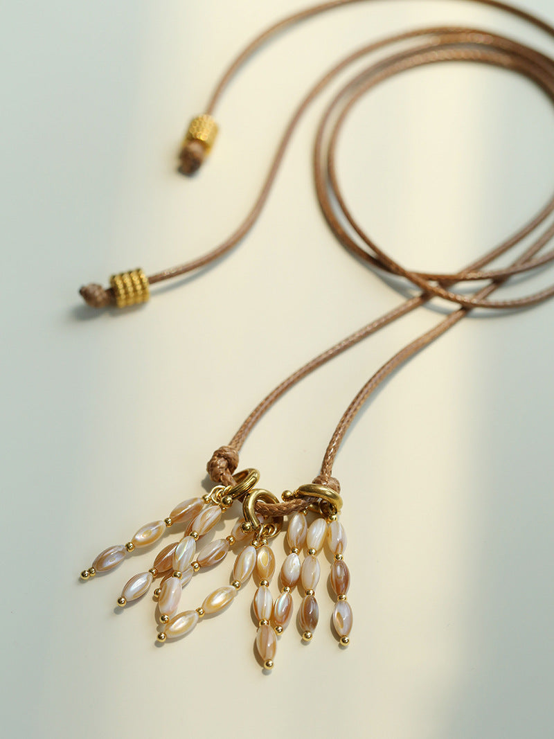 Handwoven Shell Beaded Necklace