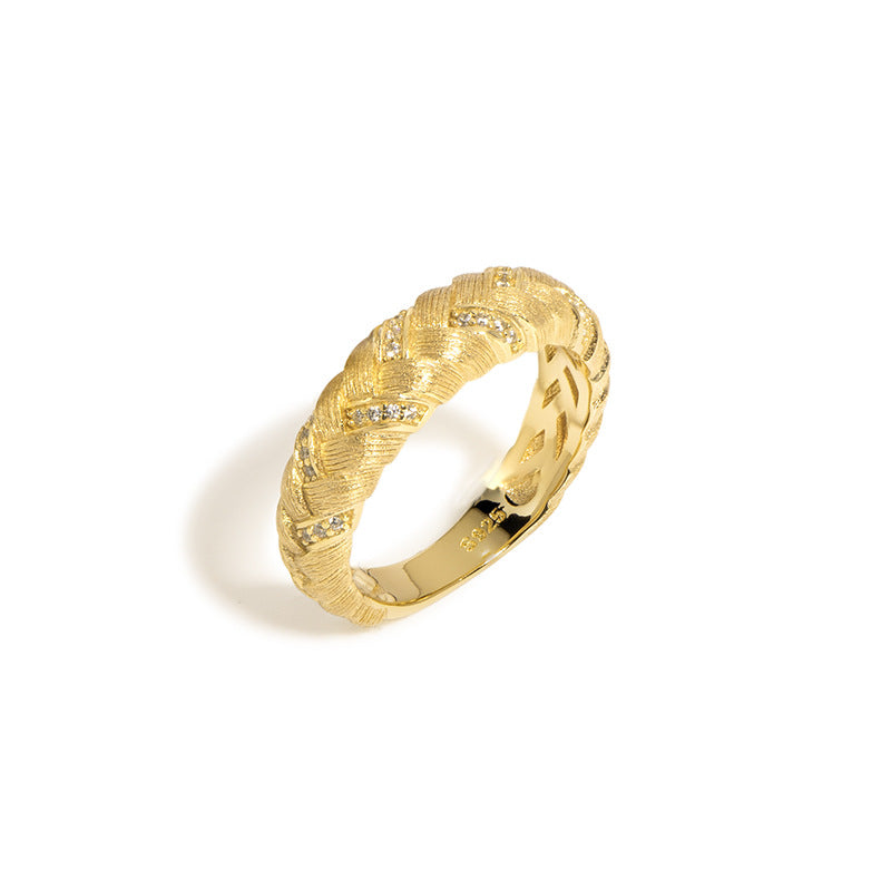 Golden Braided Band Ring