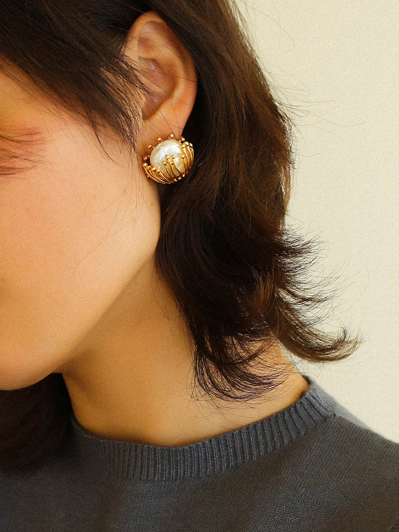 Bloom Pearl Studs