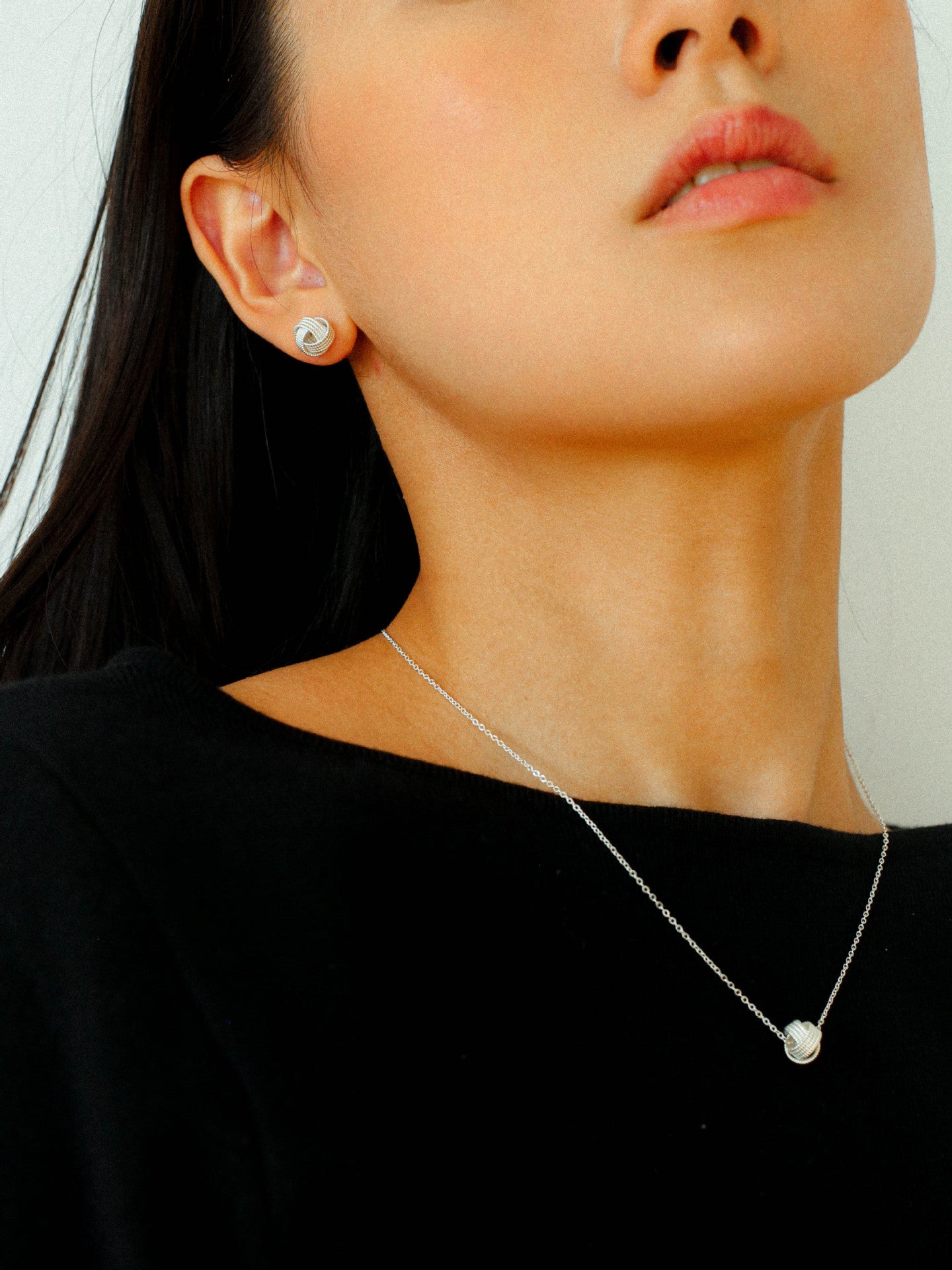 Sterling Silver Petite Yarn Ball Stud Earrings