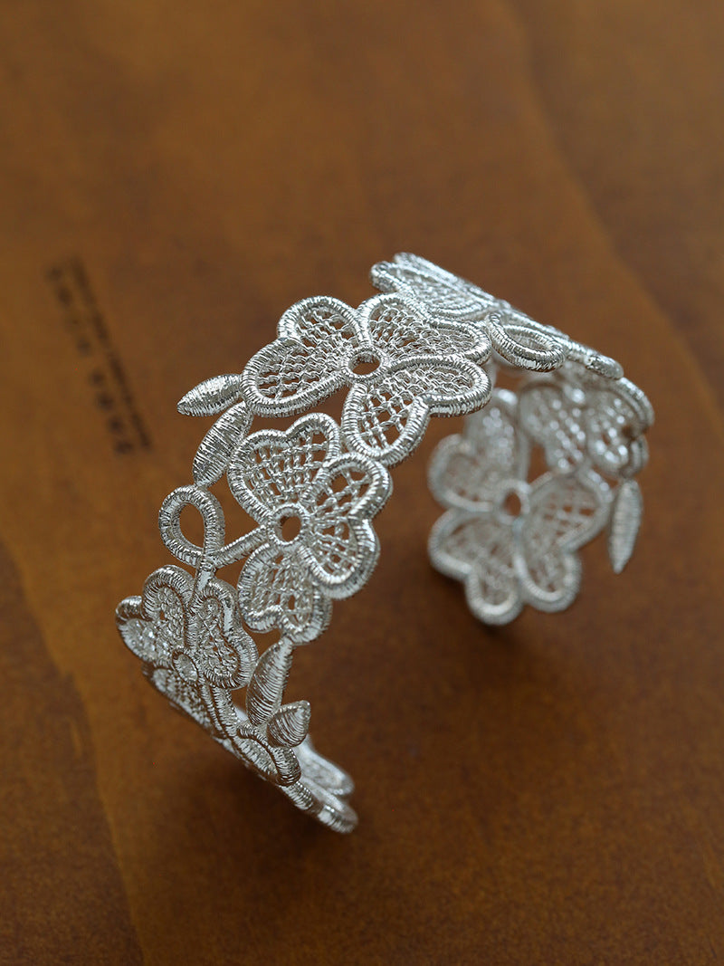 Filigree Lace Pattern Bangle Cuff