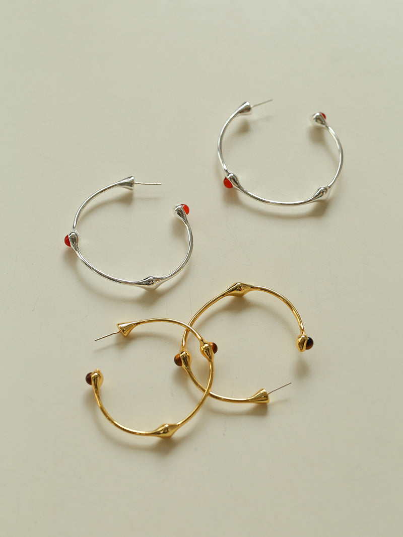Gem Orbit Hoop Earrings
