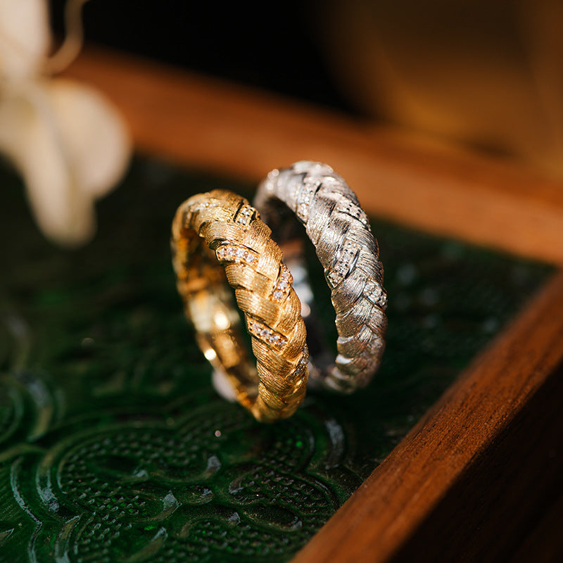 Golden Braided Band Ring