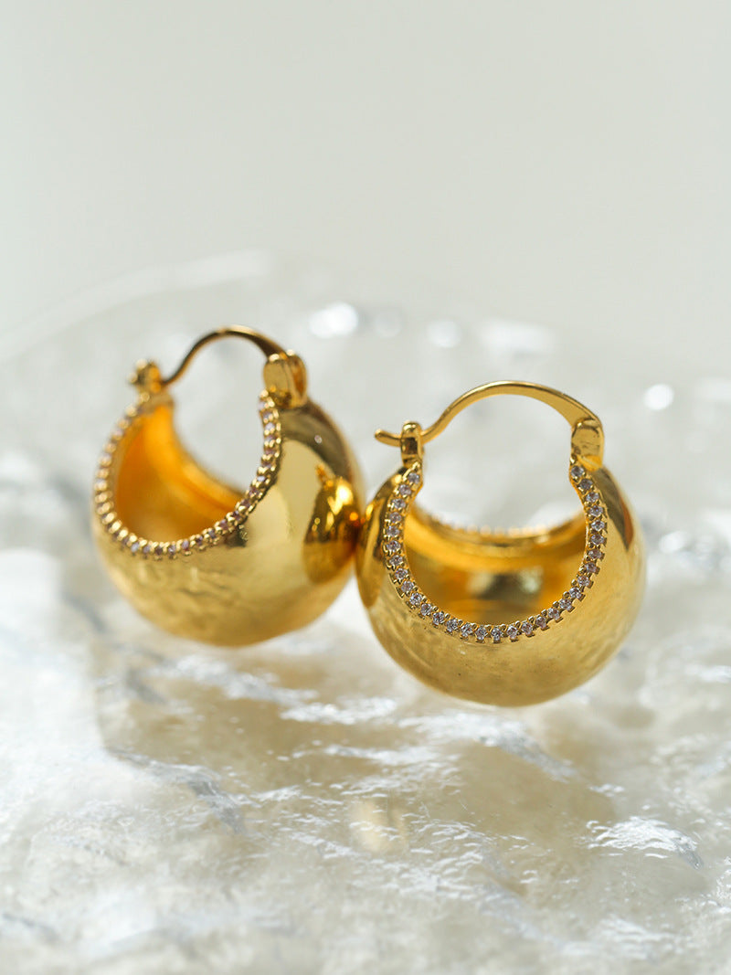 Halo Bell Dome Hoop Earrings