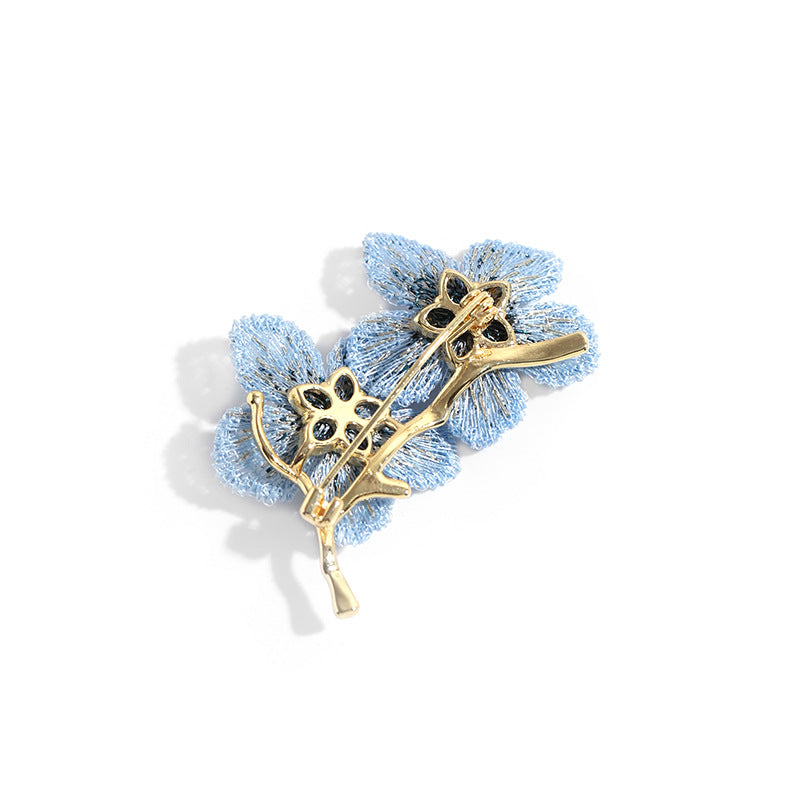 Blue Orchid Brooch