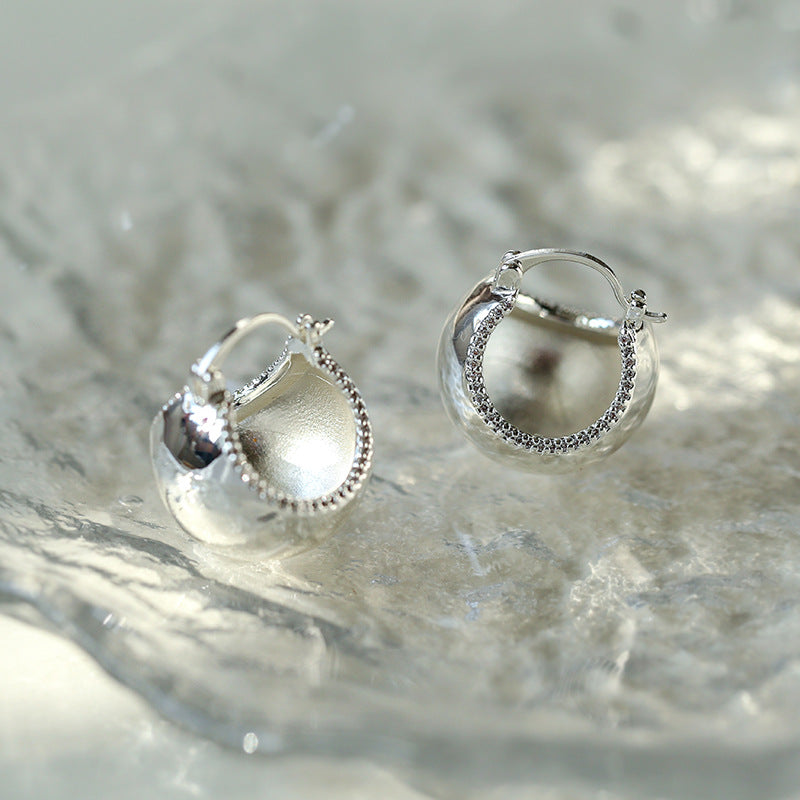 Halo Bell Dome Hoop Earrings