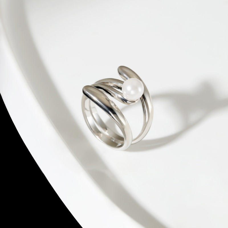 Luna Spiral Adjustable Ring