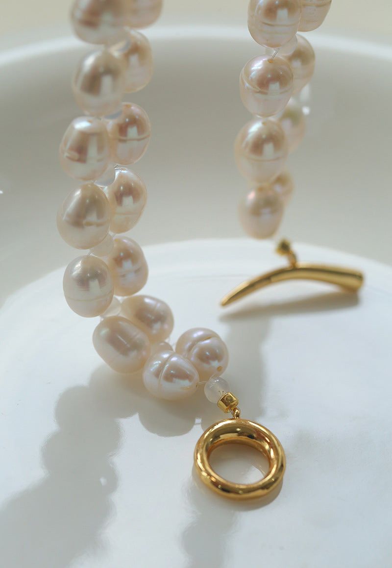 Woven Double-Layer Pearl Necklace