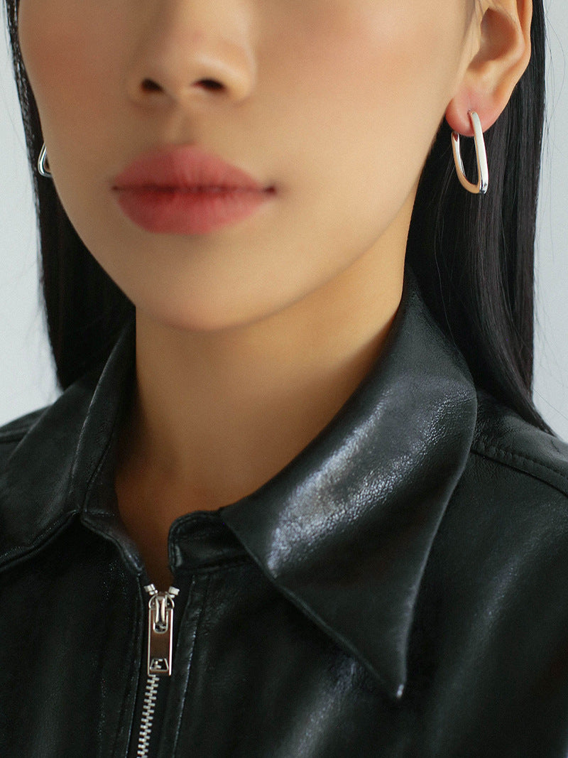 Sculpted Curve Hoop Earrings