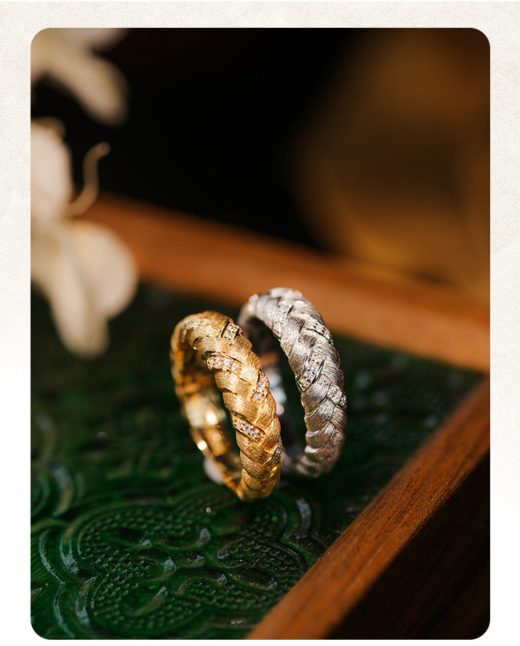 Golden Braided Band Ring