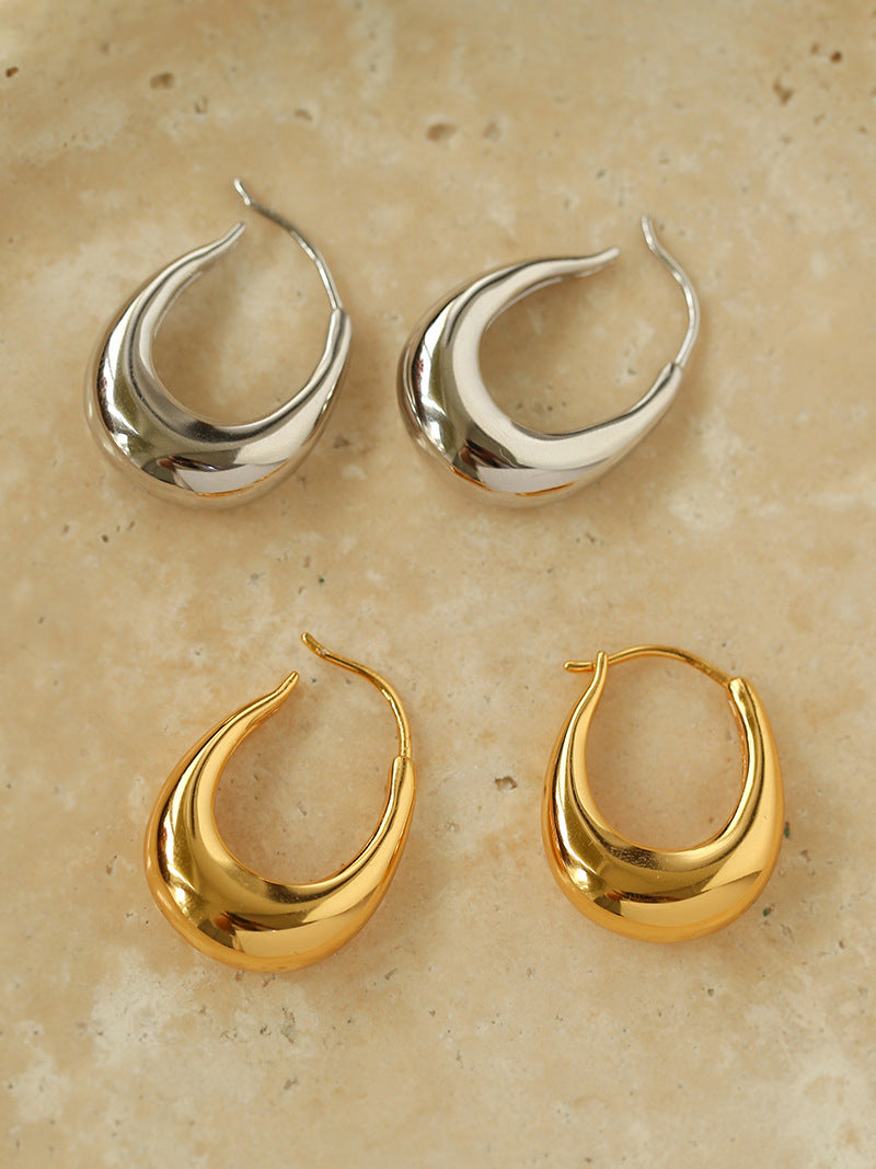 Luna U-Shaped Hoop Earrings