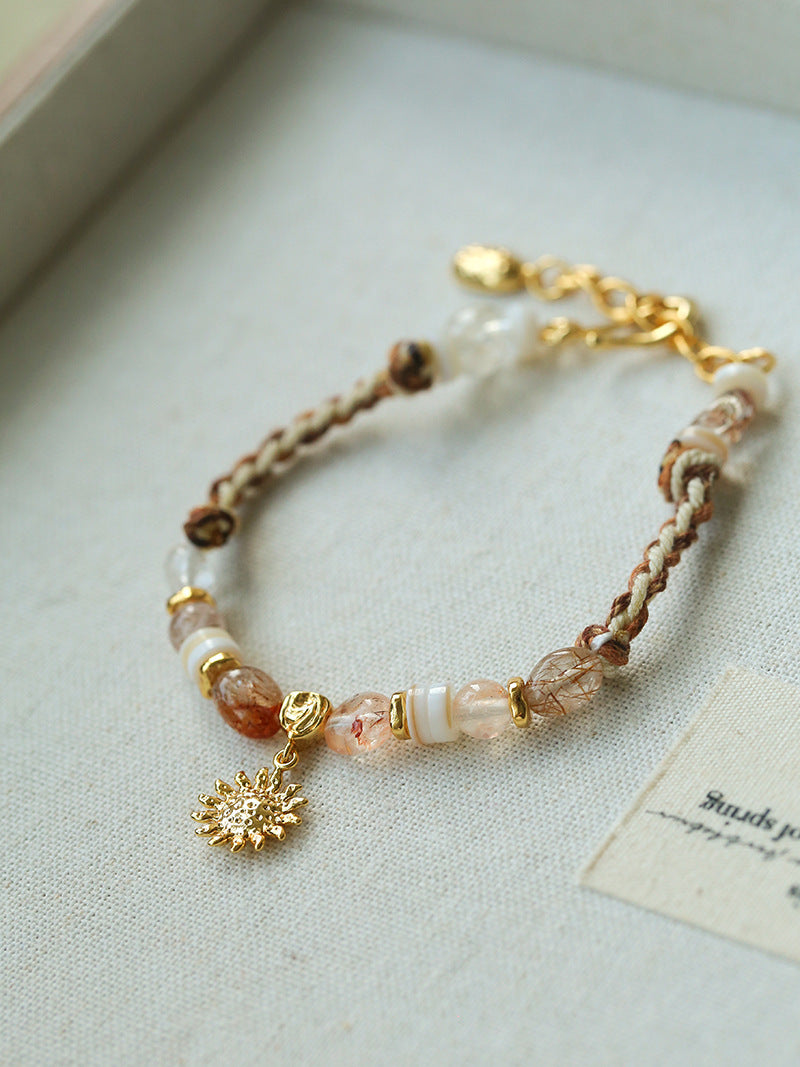 Sunstone Strands Woven Bracelet