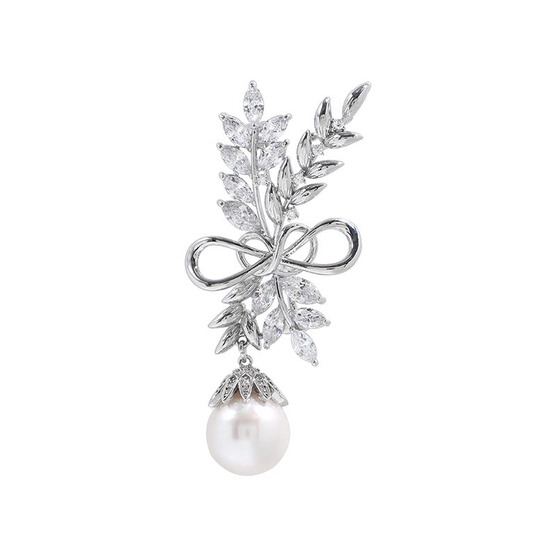 Wheat Sheaf Pearl Brooch