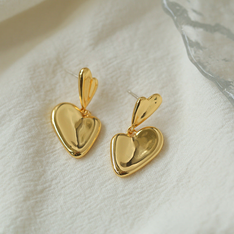 Melted Heart Drop Earrings