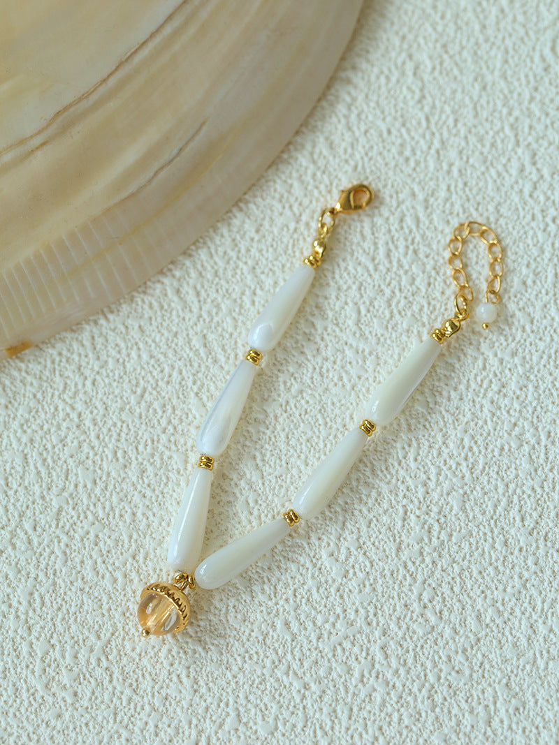 Summer Shell Acorn Charm Bracelet