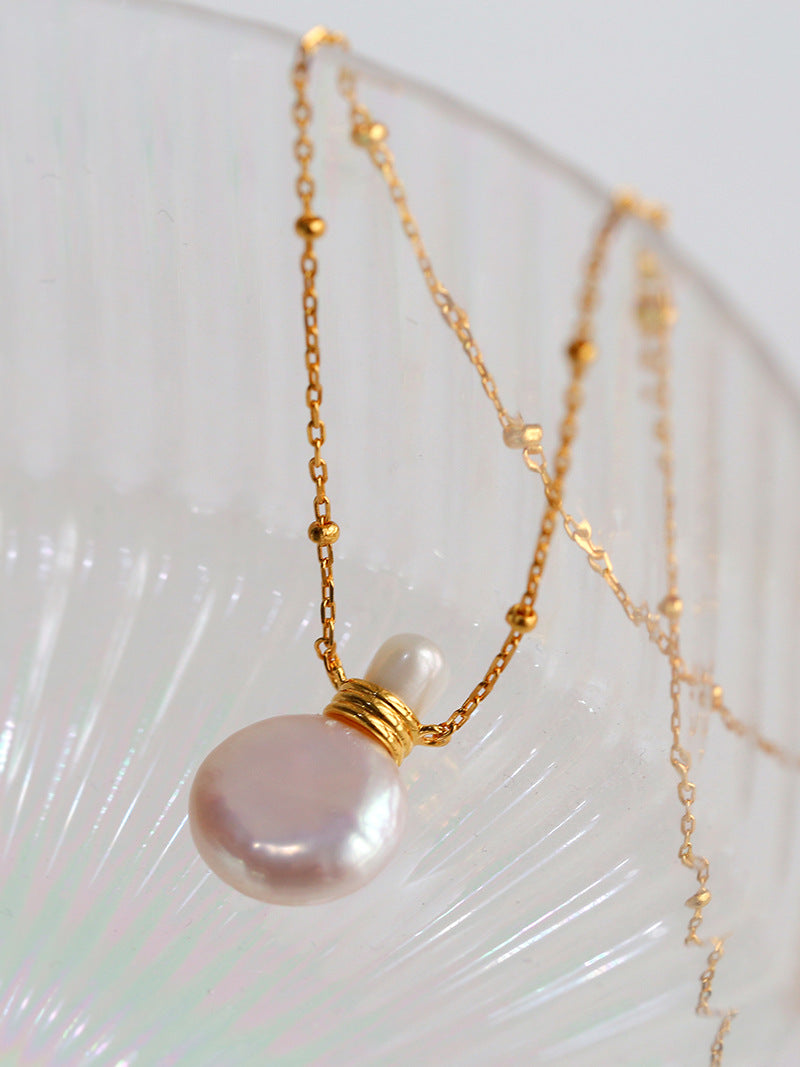 Baroque Pearl Perfume Pendant Necklace